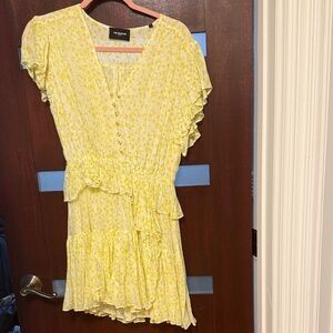 The Kooples Yellow Floral Mini Dress